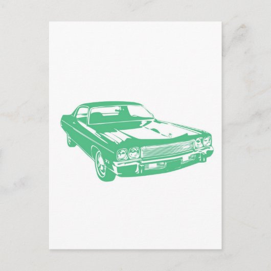 Ursprünglich grüner Auto Postkarte (Vorderseite)
