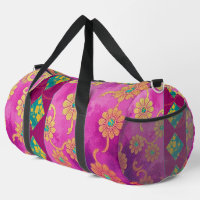 URSPRÜNGLICH Lila rosa Muster - Duffel-Beutel
