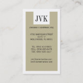 Ursprünglich - Rechtsanwalts-Visitenkarten Visitenkarte (Rückseite)