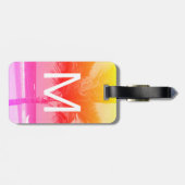 Ursprünglich rosa/orange, tropischer Strand und Pa Gepäckanhänger (Rückseite horizontal)