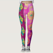 URSPRÜNGLICH Rosa Türkisblau - Leggings (Vorderseite)