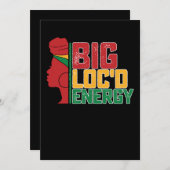 Ursprünglich war die "Big Loc'd Energy Black Freed Einladung (Vorne/Hinten)