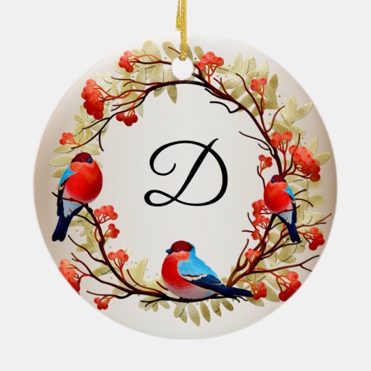 Ursprünglich war die Red Monogram Keramik Ornament (Hinten)