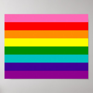 Ursprüngliche 8-Stripe LGBT Gay Poster