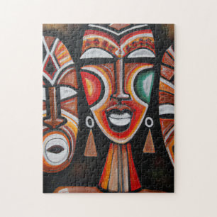 Ursprüngliche afrikanische Maskenkunst Puzzle