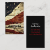 Ursprüngliche Americanascheunen-Holz-amerikanische Visitenkarte (Vorne/Hinten)