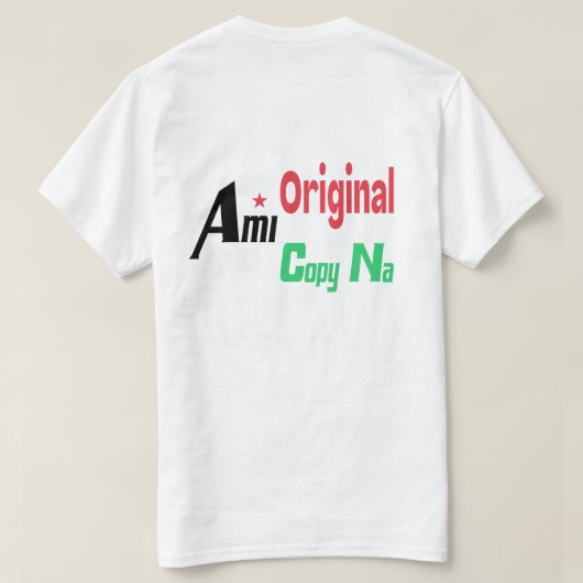 Ursprüngliche Ami Cope Na T-Shirt (Design Rückseite)