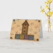 Ursprüngliche Birdhouse-Anmerkungs-Karte Karte (Gelbe Blume)