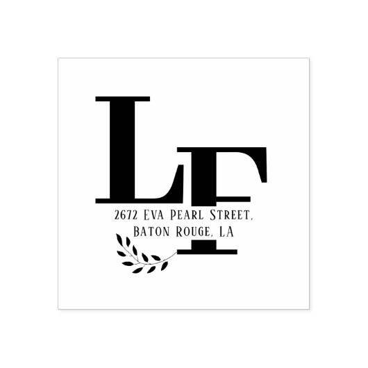 Ursprüngliche Blätter Hochzeit mit großem Namen Gummistempel (Prägung)