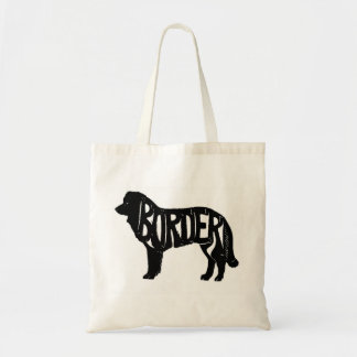 Ursprüngliche Border-Collie Tote~Silhouette Tragetasche
