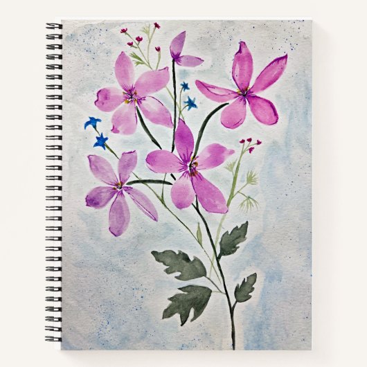 Ursprüngliche botanische Blumenmalerei Notizblock (Vorderseite)