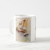 Ursprüngliche Buchillustration Peter Pans - Kaffeetasse (Vorderseite Links)