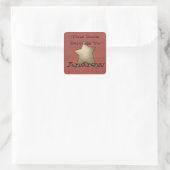 Ursprüngliche Buchplatte Quadratischer Aufkleber (Tasche)