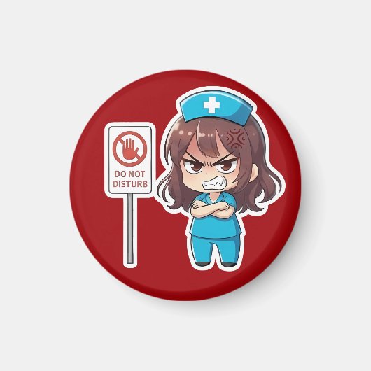 Ursprüngliche Chibi-Krankenschwester 2.0 - Fokus-M Magnet (Vorne)