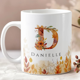 Ursprüngliche D Mit Monogramm Fall Foliage Kaffeetasse