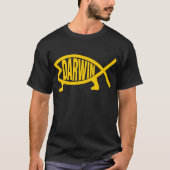 Ursprüngliche Darwin-Fische (Senf) T-Shirt (Vorderseite)