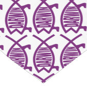 Ursprüngliche Darwin-Fische (violett) Kurzer Tischläufer (Ecke)