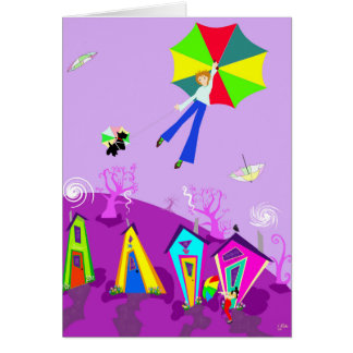 Ursprüngliche Digital-Kunst-Karte, "im Wind "