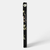 Ursprüngliche Elegante Farbe passend Schwarz/Braun iPhone Hülle (Linke Seite)