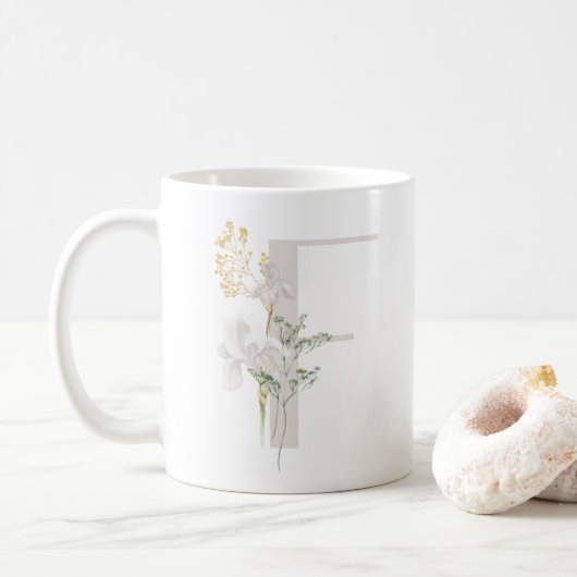 Ursprüngliche F mit weicher Blume Kaffeemaschine T Kaffeetasse (Mit Donut)