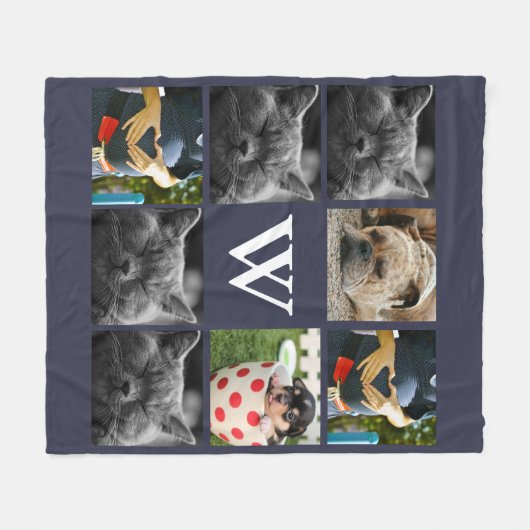 Ursprüngliche Foto der Acht-Familien-Familie für m Fleecedecke (Vorderseite (Horizontal))