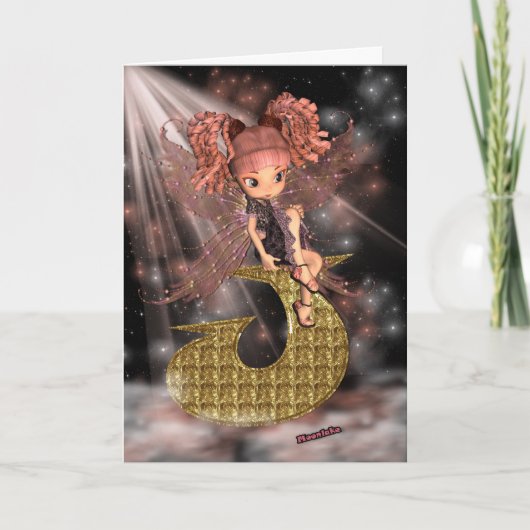 Ursprüngliche Geburtstagskarte J, Niedliche kleine Karte (Vorderseite)