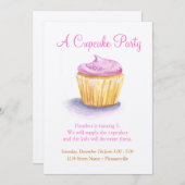 Ursprüngliche Illustrations-Kuchen-Einladungen Einladung (Vorne/Hinten)