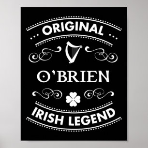Ursprüngliche irische Legende - O'brien irischer F Poster