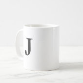 Ursprüngliche J & Personalisiert Name Coffee Tasse (Vorderseite Links)