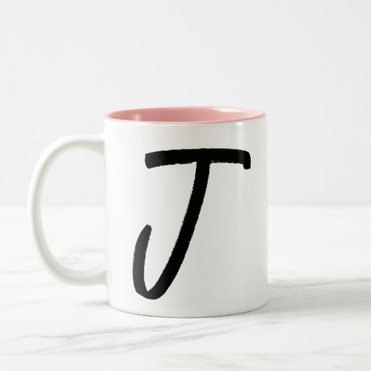 Ursprüngliche J & Personalisiert Name Coffee Tasse (Links)