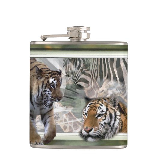 Ursprüngliche Jungle Print Flachmann (Vorderseite)