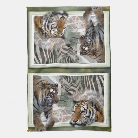 Ursprüngliche Jungle Print Geschirrtuch (Vertikal)