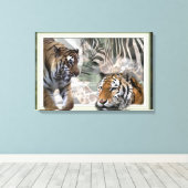 Ursprüngliche Jungle Print Leinwanddruck (Insitu (Holzboden))