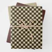 Ursprüngliche Karos in rustikalen Ländern Geschenkpapier Set (Beispiel)