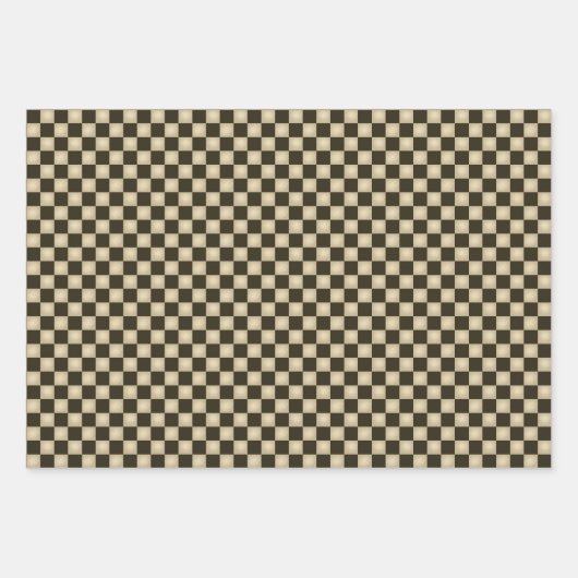 Ursprüngliche Karos in rustikalen Ländern Geschenkpapier Set (Vorderseite)