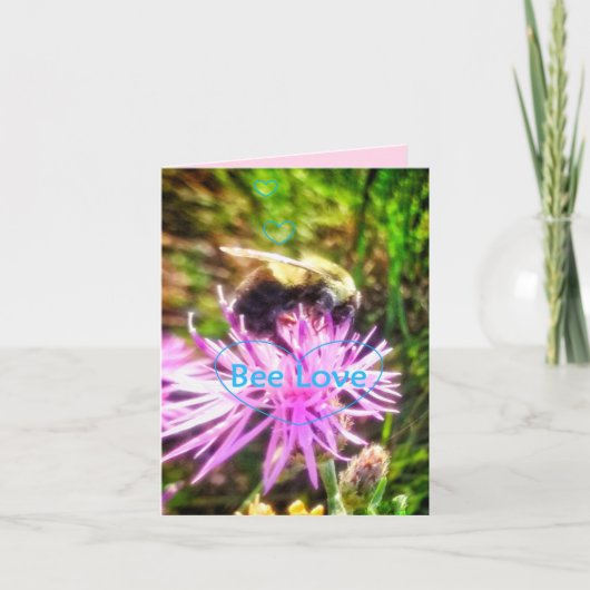 URSPRÜNGLICHE KLEINE GRUSS-KARTE der LIEBE-1BEE Karte (Vorderseite)