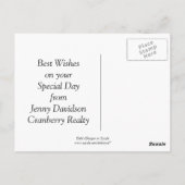 Ursprüngliche Kreditkarte (Crow and Sheep) Postkarte (Rückseite)