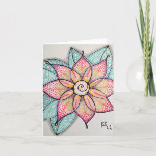 Ursprüngliche Kunst-Anmerkungs-Karte Dankeskarte