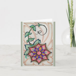 Ursprüngliche Kunst-Anmerkungs-Karte, weiße Karte