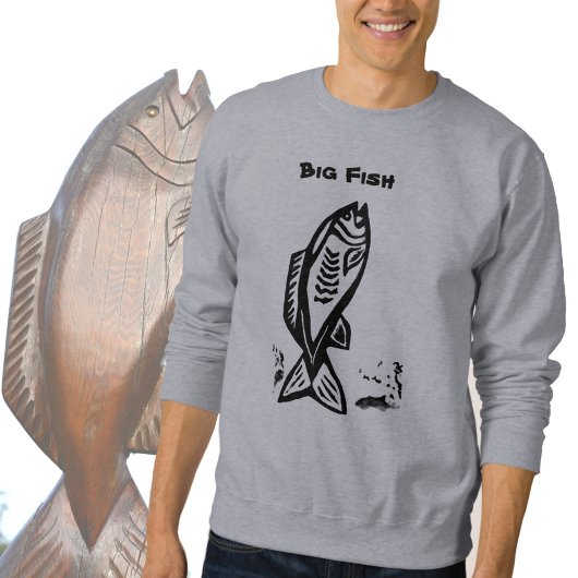 Ursprüngliche Kunst für Big Bass Fish Sweatshirt