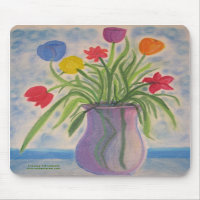 Ursprüngliche Kunst Mausunterlage - lila Vase