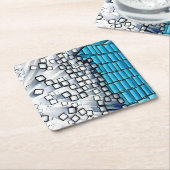 Ursprüngliche Kunst: "Stereotypen vergleichend " Rechteckiger Pappuntersetzer (angewinkelt)