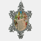 Ursprüngliche Kunst, viktorianische Schneeflocken Zinn-Ornament (Links)