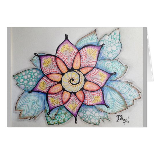 Ursprüngliche Kunst, welche die leere Karte, (Vorderseite (Horizontal))