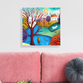 Ursprüngliche Kunstlandschaft Leinwanddruck (Insitu (Wohnzimmer))