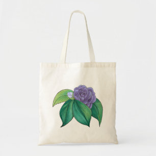 Ursprüngliche lila Blumenillustration Canvas-Tasch Tragetasche