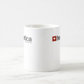 Ursprüngliche LoveHelvetica Logo-Tasse Kaffeetasse (Mittel)