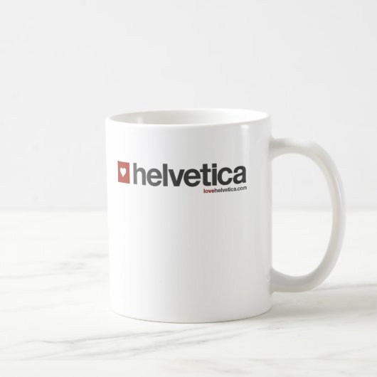 Ursprüngliche LoveHelvetica Logo-Tasse Kaffeetasse (Rechts)