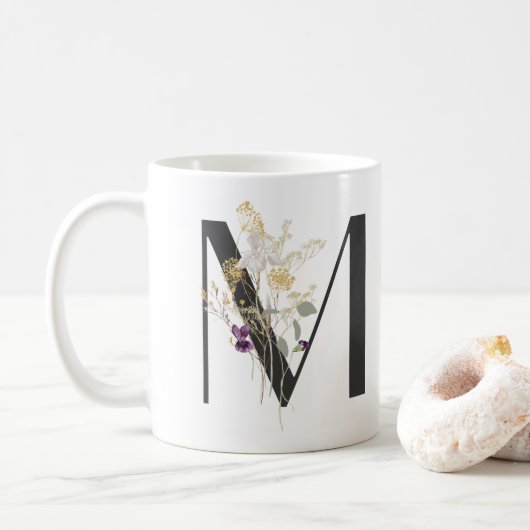 Ursprüngliche M mit weich Blume Kaffee Tasse (Mit Donut)