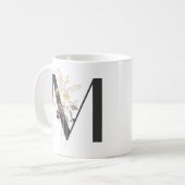Ursprüngliche M mit weich Blume Kaffee Tasse (Vorderseite Links)